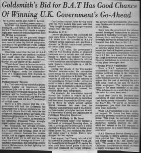 Goldsmith's_BAT_bid_has_good_chance_of_winning_UK_government_go-ahead 12_07_1989