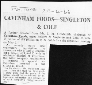 Cavenham_Foods_Singleton_Cole_ 29_04_1966