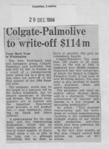 Colgate_palmolive_to_write_off_114m 29_12_1984