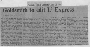 Goldsmith_to_edit_l'express 14_05_1981